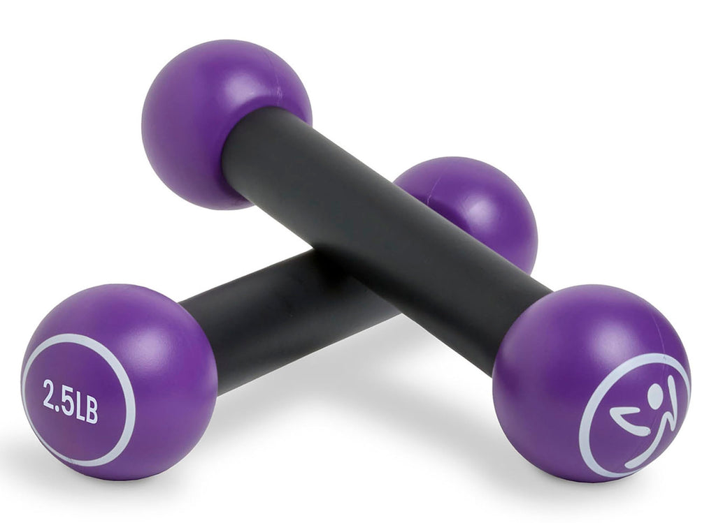 Zumba 2.5 lb Dumbbells, Set of 2 (Purple)