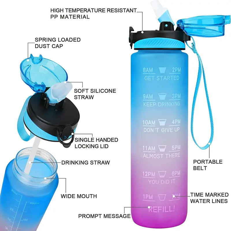 The 32oz Time-Marked Water Bottle