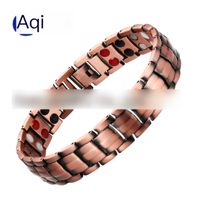 Men's Copper Magnetic Link Bracelet
