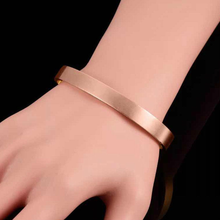 Dual-Tone U-Shape Cuff Bracelet